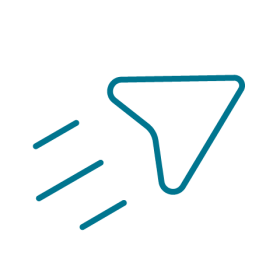 Icon Paper Plane Blue