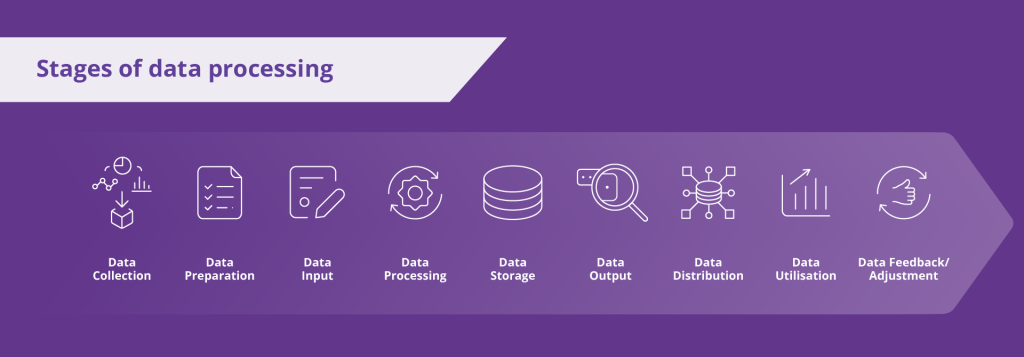 the stages of data processing