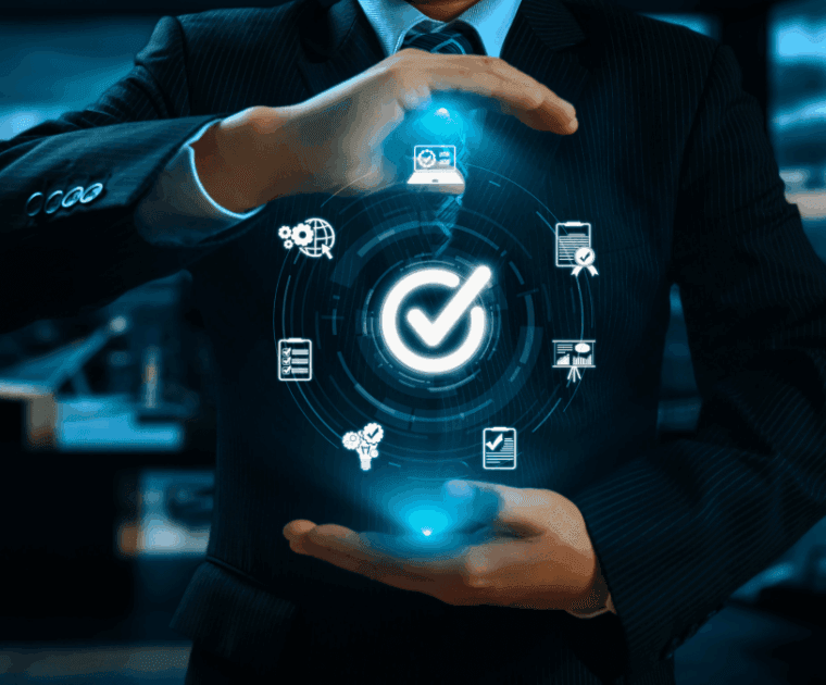 automation symbols circling a tick